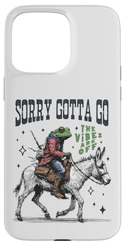 Cooler Cowboy-Frosch, der einen Esel reitet, Gotta Go,The Vibes are Off Hülle für iPhone 15 Pro Max Cooler Cowboy-Frosch, der einen Esel reitet, Gotta Go,The Vibes are Off Hülle für iPhone 15 Pro Max von Man I Love Frogs