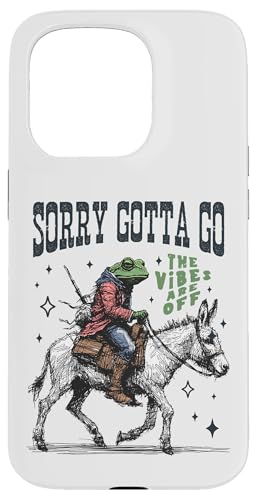 Cooler Cowboy-Frosch, der einen Esel reitet, Gotta Go,The Vibes are Off Hülle für iPhone 15 Pro Cooler Cowboy-Frosch, der einen Esel reitet, Gotta Go,The Vibes are Off Hülle für iPhone 15 Pro von Man I Love Frogs
