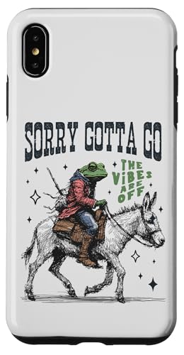 Cooler Cowboy-Frosch, der einen Esel reitet, Gotta Go,The Vibes are Off Hülle für iPhone XS Max Cooler Cowboy-Frosch, der einen Esel reitet, Gotta Go,The Vibes are Off Hülle für iPhone XS Max von Man I Love Frogs