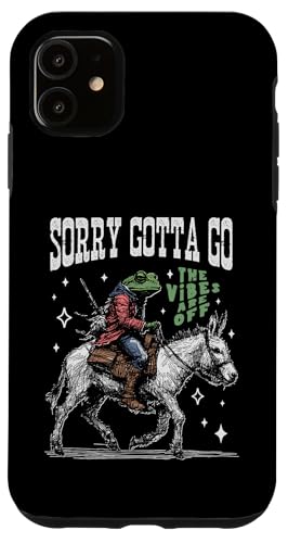 Frosch reitet auf einem Esel, handgezeichnete Vintage-Westernästhetik Hülle für iPhone 11 Frosch reitet auf einem Esel, handgezeichnete Vintage-Westernästhetik Hülle für iPhone 11 von Man I Love Frogs