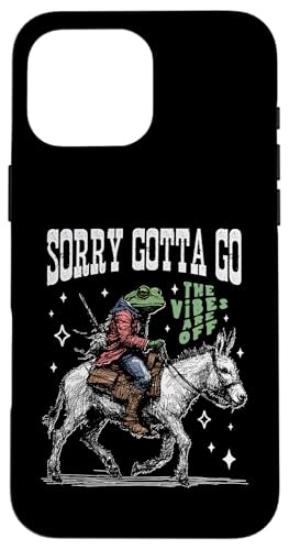 Frosch reitet auf einem Esel, handgezeichnete Vintage-Westernästhetik Hülle für iPhone 16 Pro Max Frosch reitet auf einem Esel, handgezeichnete Vintage-Westernästhetik Hülle für iPhone 16 Pro Max von Man I Love Frogs