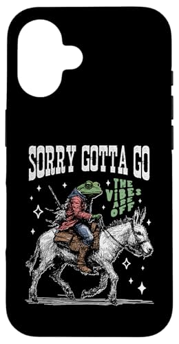 Frosch reitet auf einem Esel, handgezeichnete Vintage-Westernästhetik Hülle für iPhone 16 Frosch reitet auf einem Esel, handgezeichnete Vintage-Westernästhetik Hülle für iPhone 16 von Man I Love Frogs