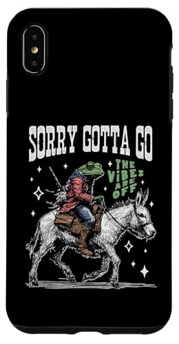 Frosch reitet auf einem Esel, handgezeichnete Vintage-Westernästhetik Hülle für iPhone XS Max Frosch reitet auf einem Esel, handgezeichnete Vintage-Westernästhetik Hülle für iPhone XS Max von Man I Love Frogs