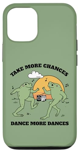 Hülle für iPhone 14 Pro Frösche tanzen zusammen, nehmen Sie mehr Chancen, tanzen Sie mehr Tänze von Man I Love Frogs