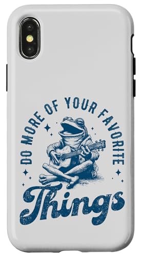 Hülle für iPhone X/XS Frosch spielt Gitarre, Singen: Machen Sie mehr von Ihren Lieblingssachen von Man I Love Frogs