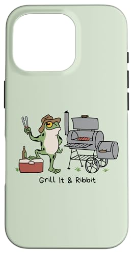 Lustiger Cowboy-Frosch mit Grillfähigkeiten, Sommer-Hinterhof-Grill Hülle für iPhone 16 Pro von Man I Love Frogs