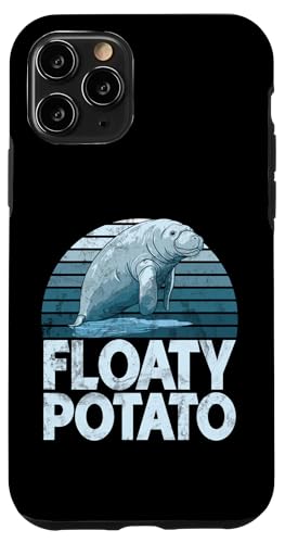 Lustige Seekühe mit Aufschrift „Süßer molliger Delfin Seekuh“ Hülle für iPhone 11 Pro von Manatee Clothing & Floaty Potatoes Accessories