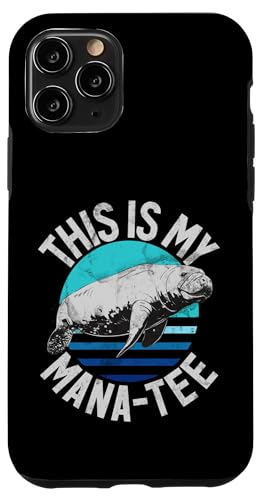 Lustige Seekühe mit Aufschrift „Süßer molliger Delfin Seekuh“ Hülle für iPhone 11 Pro von Manatee Clothing & Floaty Potatoes Accessories