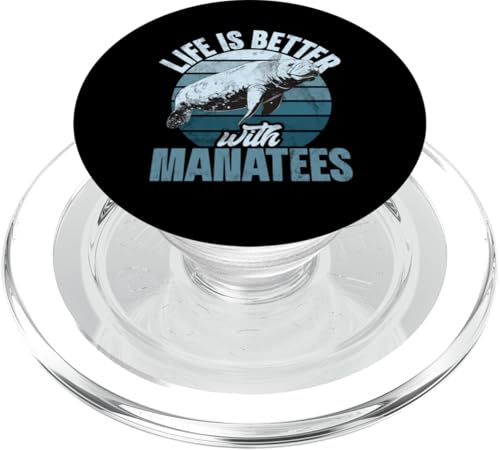 Lustige Seekühe mit Aufschrift „Süßer molliger Delfin Seekuh“ PopSockets PopGrip für MagSafe von Manatee Clothing & Floaty Potatoes Accessories