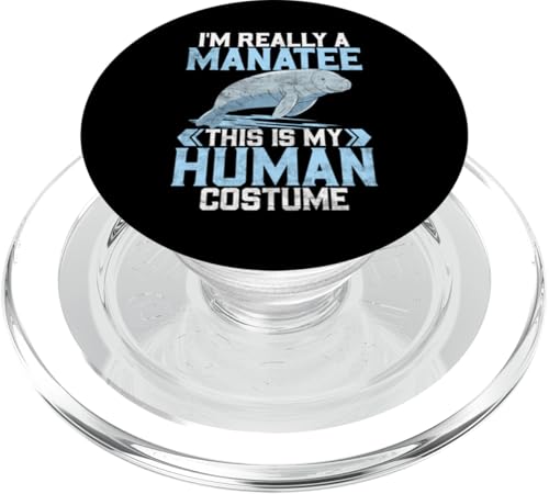 Lustige Seekühe mit Aufschrift „Süßer molliger Delfin Seekuh“ PopSockets PopGrip für MagSafe von Manatee Clothing & Floaty Potatoes Accessories