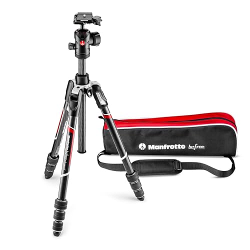 Manfrotto Befree Advanced Kamerastativ-Kit, mit Twist-Verschluss, tragbares und kompaktes Reisestativ mit Fluidkopf, Carbon Kamera-Zubehör für DSLR, Spiegelreflex, Spiegellose von Manfrotto