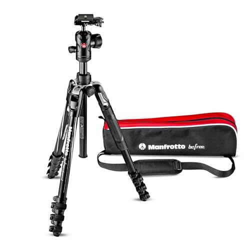 Manfrotto Befree Advanced Stativ mit Hebelverschluss, Reisestativ Kit mit Kugelkopf, tragbar und kompakt, Aluminium Stativ für DSLR Reflex und spiegellose Kameras, Kamera-Zubehör von Manfrotto