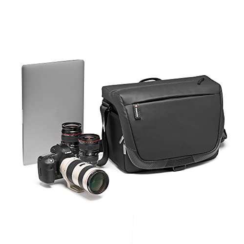 Manfrotto MB MA2-M-M Advanced² Messenger Kamera-Laptop-Tasche für DSLR/CSC Kameras und Standardobjektive, mit Schnell-Zugriff auf die Kamera, Stativbefestigung, beschichteter Stoff von Manfrotto