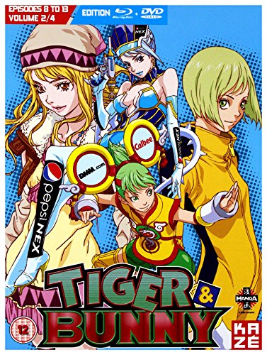 Tiger & Bunny Part 2 Blu-ray & DVD Combo Pack (Episodes 8-13) [UK Import] von Manga Entertainment