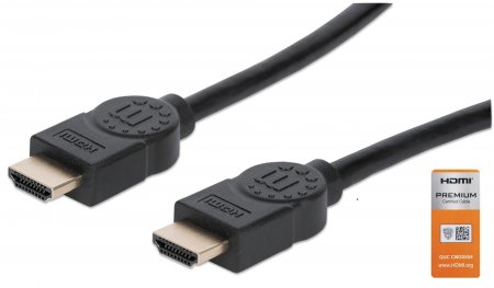 MANHATTAN Zertifiziertes Premium High Speed HDMI-Kabel mit Ethernet-Kanal von Manhattan