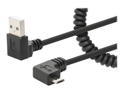 MH Spiralladekabel USB-A/Micro 1m schwrz MH Spiralladekabel USB-A/Micro 1m schwrz von Manhattan