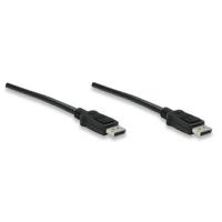 Manhattan - DisplayPort-Kabel - DisplayPort (M) - DisplayPort (M) - 2,0m (DisplayPort 1,1) - geformt, verriegelt - Schwarz (307116) von Manhattan