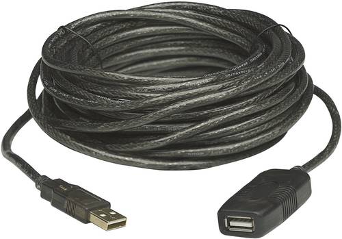 Manhattan USB-Kabel USB 2.0 USB-A Stecker, USB-A Buchse 10.00m Schwarz 150248 von Manhattan