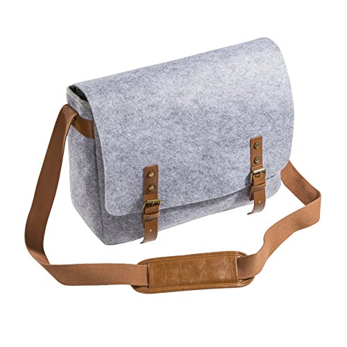 Mantona Messenger Kameratasche aus Filz grau Mantona Messenger Kameratasche aus Filz grau von Mantona