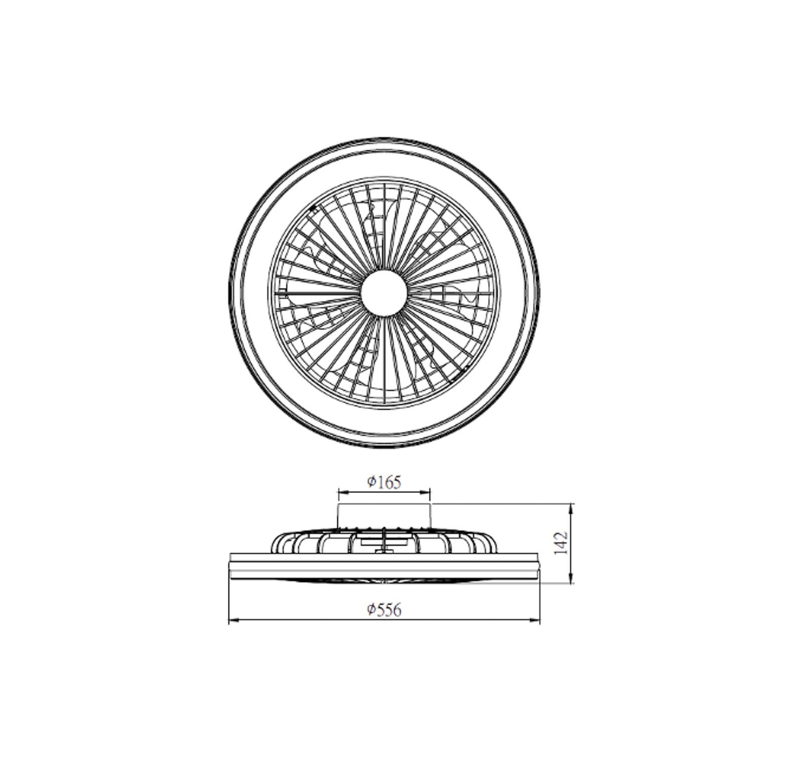 LED-Deckenventilator Gamer Big weiß DC leise Ø 56 cm CCT RGB von Mantra Iluminación