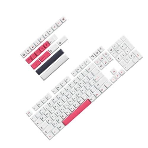 Höhen-Tastenkappen für 126-teilige Farbstoff-Sublimations-Tastenkappen-Set für mechanische Tastaturen, Englisch/Japanisch/Russisch von Maouira