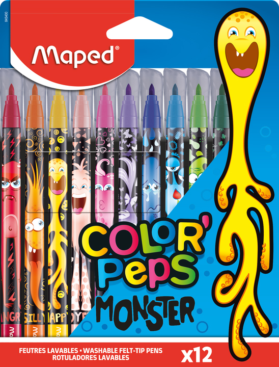 Maped Fasermaler COLOR, PEPS MONSTER, 12er Kartonetui Maped Fasermaler COLOR, PEPS MONSTER, 12er Kartonetui von Maped