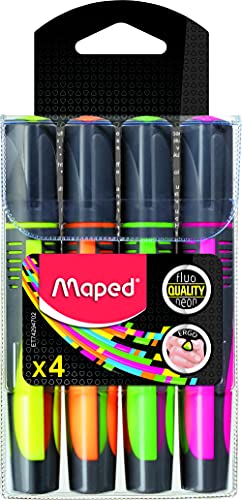 Maped M742947 - Textmarker Fluo Peps Max, 4er Packung von Helix