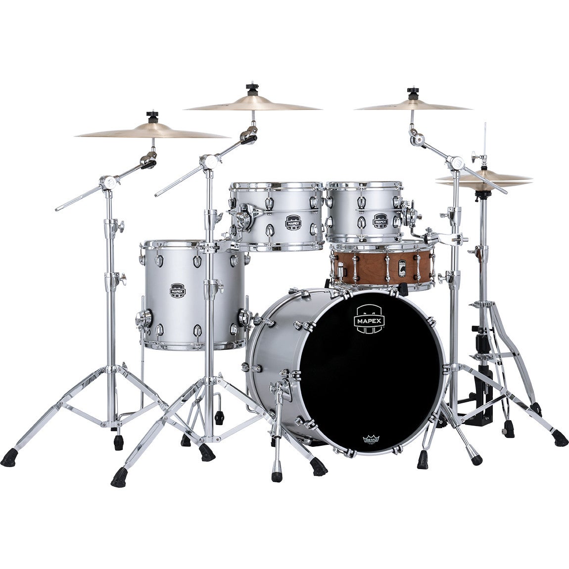 Mapex SE504XM Saturn Evolution Maple Fusion Iridium Silver 4-Piece Shell Set von Mapex