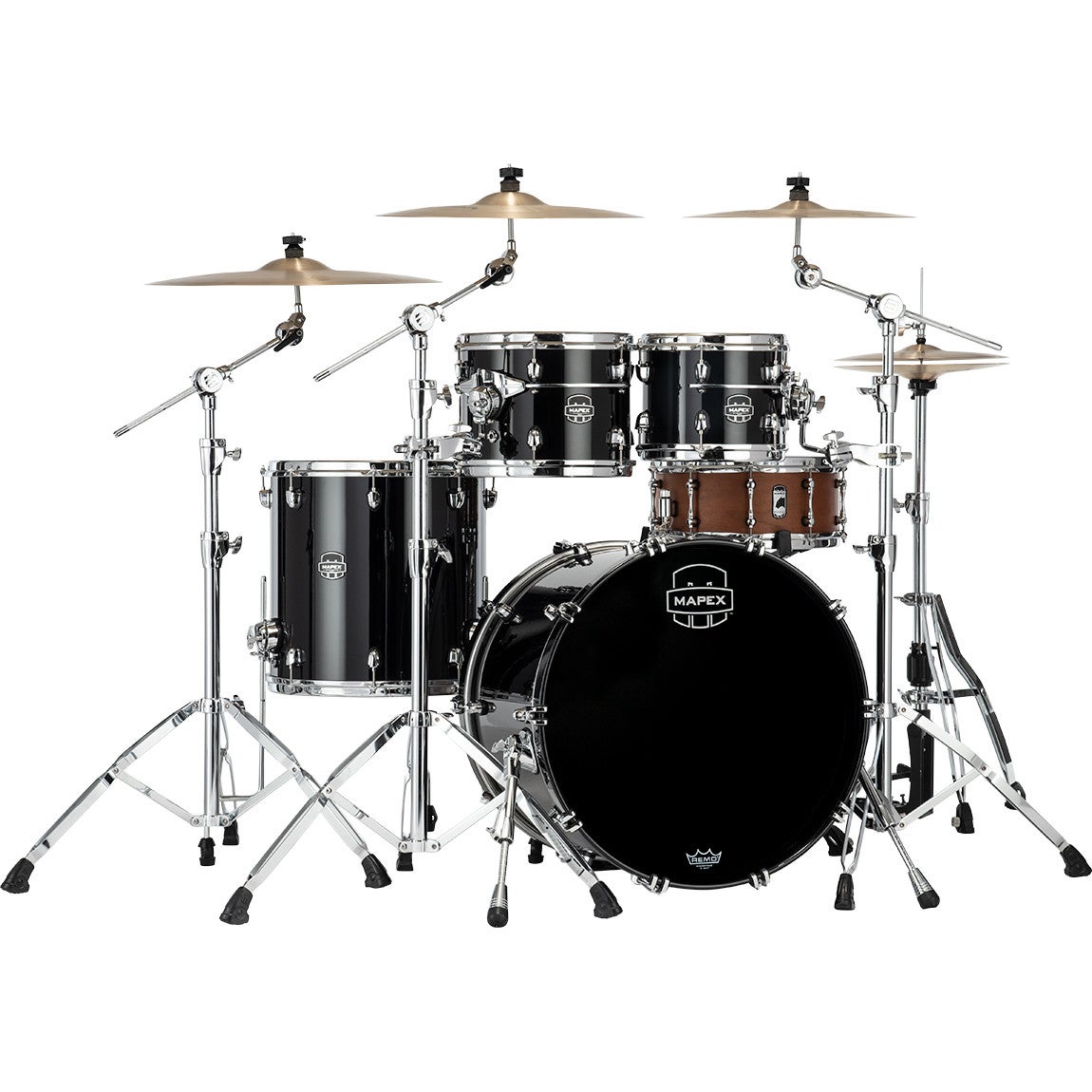 Mapex SE529XM Saturn Evolution Maple Rock Piano Black 4-Piece Shell Set von Mapex