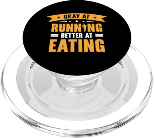 Okay im Laufen, Besser im Essen, Marathonläufer PopSockets PopGrip für MagSafe von Marathon Running Half Marathoner Runner Clothing