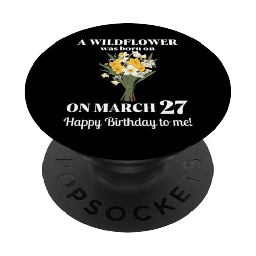 März Geburt Blume Narzisse und Jonquils 28. März Geburtstag PopSockets Klebender PopGrip von March BirthdayWildflower Designs