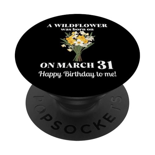 März Geburt Blume Narzisse und Jonquils 31. März Geburtstag PopSockets Klebender PopGrip von March BirthdayWildflower Designs