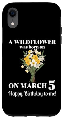 März Geburt Blume Narzisse und Jonquils 5. März Geburtstag Hülle für iPhone XR von March BirthdayWildflower Designs