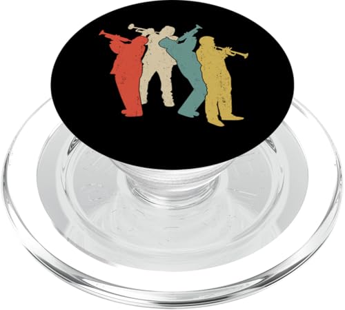 Trompetenspieler Retro Vintage PopSockets PopGrip für MagSafe von Marching Band Jazz Brass Band Trumpeter DA0