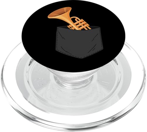 Trompetenspieler-Tasche PopSockets PopGrip für MagSafe von Marching Band Jazz Brass Band Trumpeter DA0