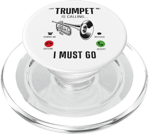 Trompetenspieler Telefon Display Trompete ruft PopSockets PopGrip für MagSafe von Marching Band Jazz Brass Band Trumpeter DA0