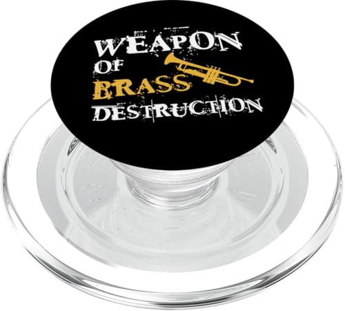 Trompetenspieler Vintage Waffe der Messingzerstörung PopSockets PopGrip für MagSafe von Marching Band Jazz Brass Band Trumpeter DA0