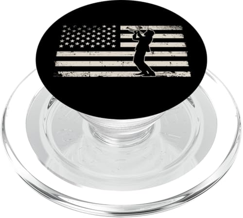 Trompetenspieler Amerikanische Flagge Vintage PopSockets PopGrip für MagSafe von Marching Band Jazz Brass Band Trumpeter HD0