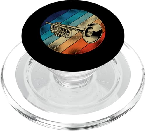 Trompetenspieler Retro Vintage PopSockets PopGrip für MagSafe von Marching Band Jazz Brass Band Trumpeter HD0