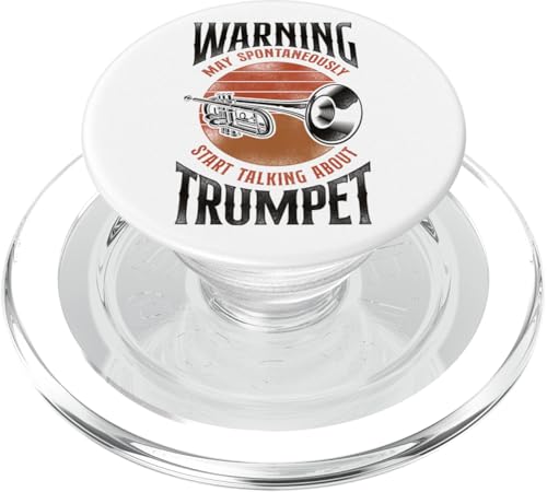 Trompetenspieler Vintage Retro Warnung kann spontan beginnen PopSockets PopGrip für MagSafe von Marching Band Jazz Brass Band Trumpeter HD0