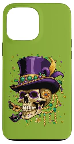 Hülle für iPhone 13 Pro Max Dia De Los Muertos Maskerade Bead Mardi Festival Karneval von Mardi Gras Party Beads Carnival New Orleans Parade