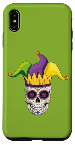 Hülle für iPhone XS Max Sugarskull Clown Louisiana Beads Mardi Festival Karneval von Mardi Gras Party Beads Carnival New Orleans Parade