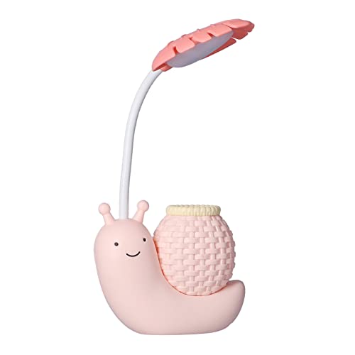 Schreibtischlampe mit Stifthalter, LED-Schreibtischlampe mit Stifthalter, Cartoon-Halter, Mehrere Funktionen, USB-Aufladung, Niedliche Schreibtischleuchte für Studenten, Lampe von Marhynchus