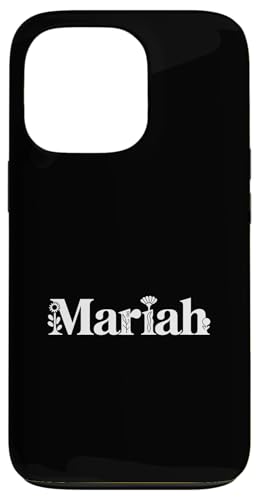 Hülle für iPhone 13 Pro Mariah Name Custom Flower Personalisierte Botanische Frauen Mädchen von Mariah Name Plant Daughter Floral Toddler Kids Mom