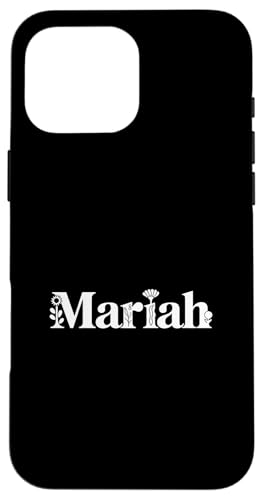 Hülle für iPhone 16 Pro Max Mariah Name Custom Flower Personalisierte Botanische Frauen Mädchen von Mariah Name Plant Daughter Floral Toddler Kids Mom