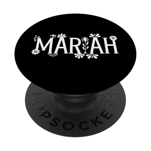 Mariah Name Custom Flower Personalisierte Botanische Frauen Mädchen PopSockets Klebender PopGrip von Mariah Name Plant Daughter Floral Toddler Kids Mom