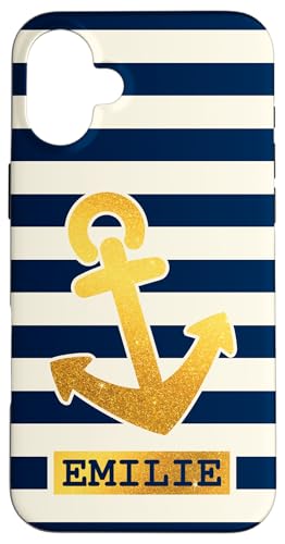 Emilie Name Vorname Maritimes Nautik Design Personalisiert Hülle für iPhone 16 Plus Emilie Name Vorname Maritimes Nautik Design Personalisiert Hülle für iPhone 16 Plus von Maritime Trend Designs Namensgeschenke Ideen