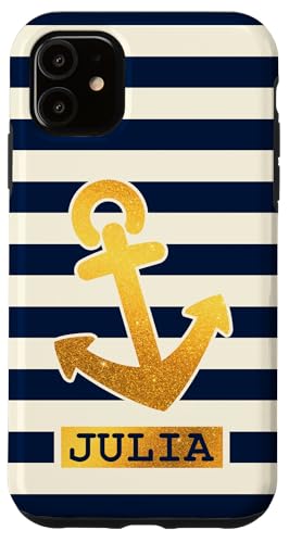 Julia Name Vorname Maritimes Nautik Design Personalisiert Hülle für iPhone 11 Julia Name Vorname Maritimes Nautik Design Personalisiert Hülle für iPhone 11 von Maritime Trend Designs Namensgeschenke Ideen