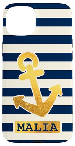 Malia Name Vorname Maritimes Nautik Design Personalisiert Hülle für iPhone 15 Plus Malia Name Vorname Maritimes Nautik Design Personalisiert Hülle für iPhone 15 Plus von Maritime Trend Designs Namensgeschenke Ideen