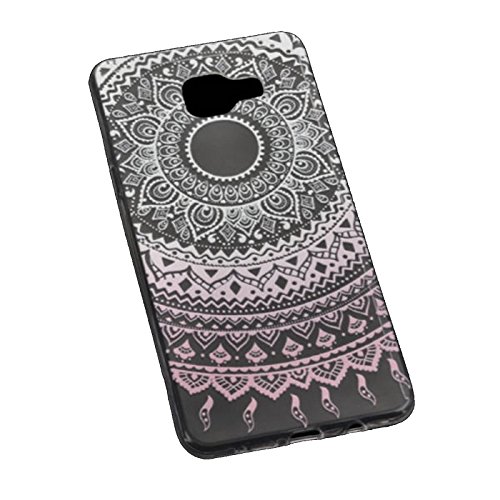 Markenlos Tattoo Ultra Slim Silikon TPU Handy Hülle - kompatibel mit Sony Xperia L1 - Cover case Schutzhülle Bumper - Transparent mit Mandala Tattoo Design von Markenlos